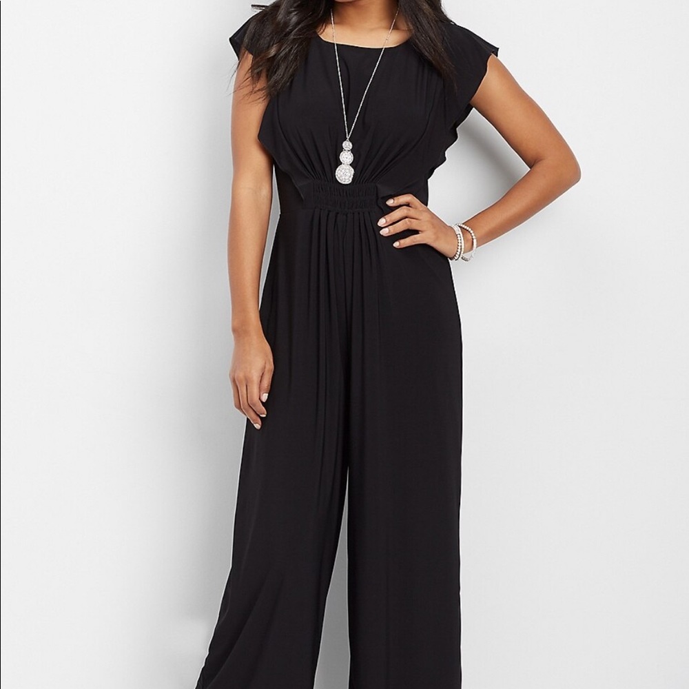 Maurice’s black ruffle jumpsuit XL
